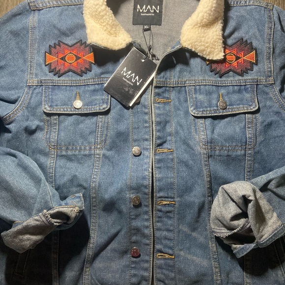 Boohoo man denim jacket size XL NWT - Picture 3 of 6